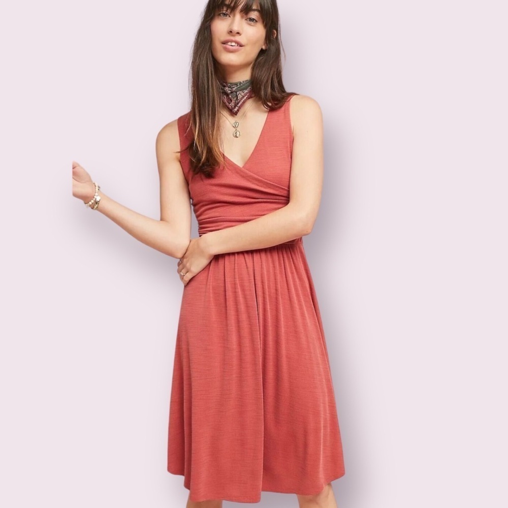 Anthropologie Maeve Burnt Orange Sleeveless Nora Summer‎ Dress Women's X Small